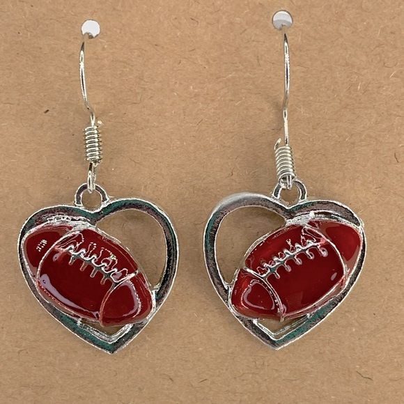 Jewelry - Football Charm Dangle Earrings